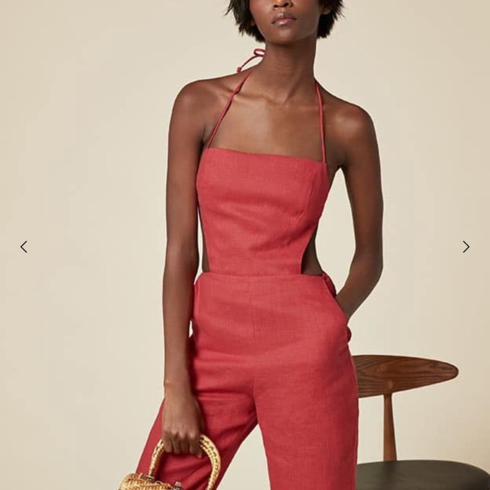 Reformation Lelani open back jumpsuit